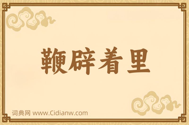 成语鞭辟着里图片