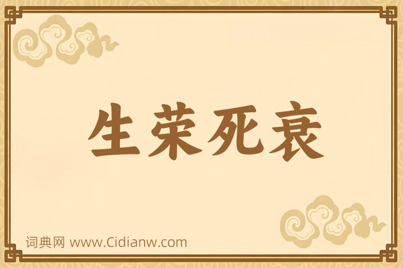 成语生荣死衰图片