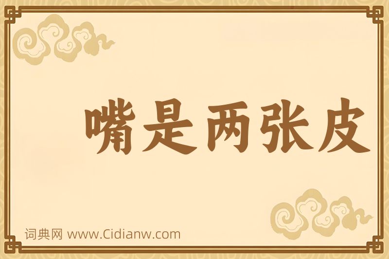 成语嘴是两张皮图片