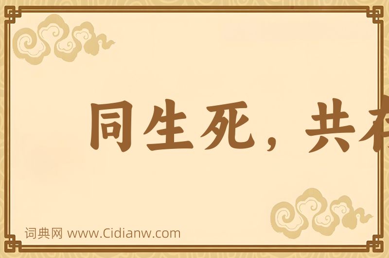 成语同生死，共存亡图片