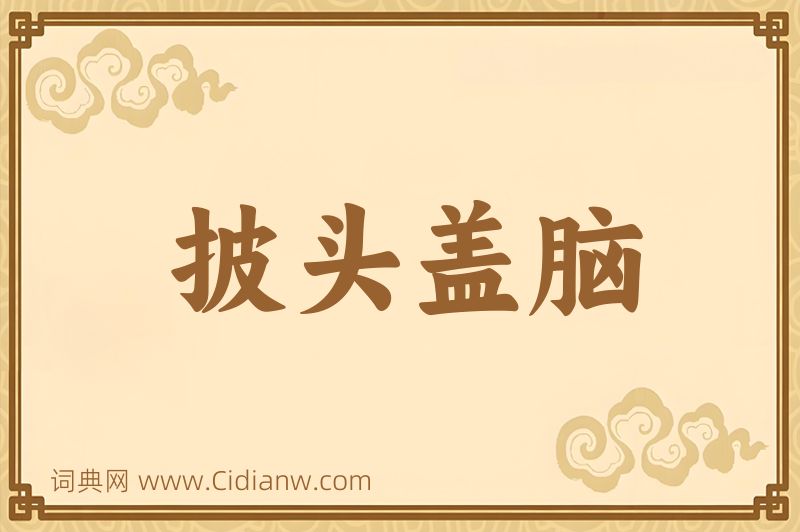 成语披头盖脑图片