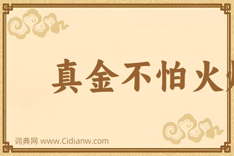 成语真金不怕火炼图片