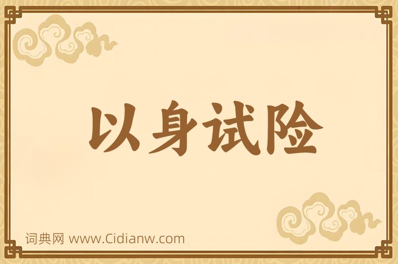 成语以身试险图片