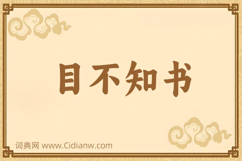 成语目不知书图片