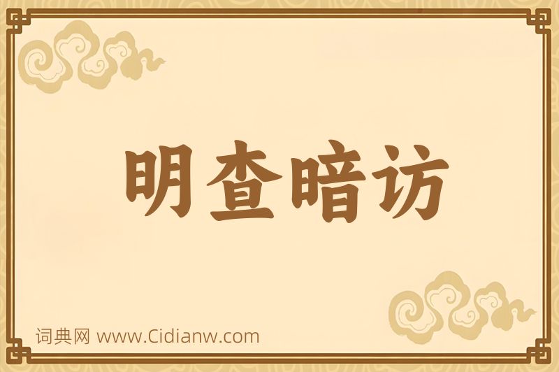 成语明查暗访图片