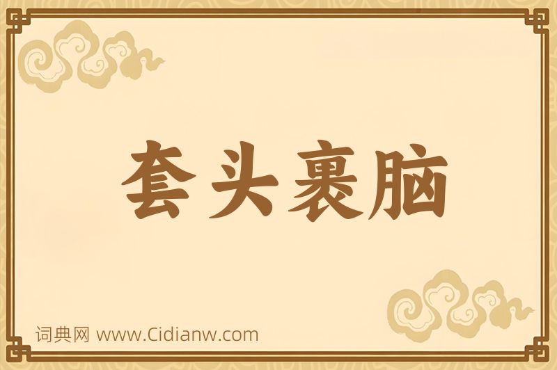 成语套头裹脑图片