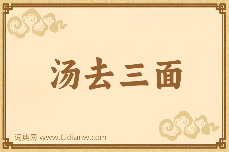 成语汤去三面图片
