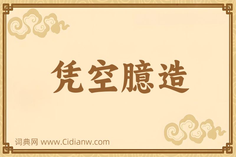 成语凭空臆造图片