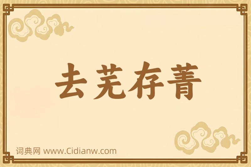 成语去芜存菁图片