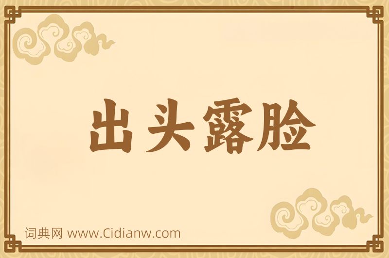 成语出头露脸图片