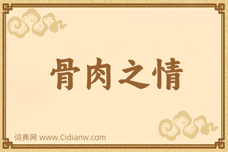 成语骨肉之情图片