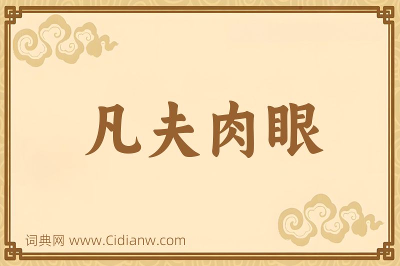 成语凡夫肉眼图片