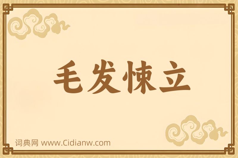 成语毛发悚立图片