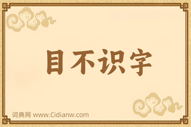 成语目不识字图片