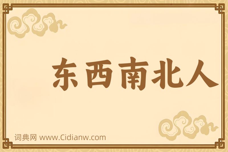成语东西南北人图片