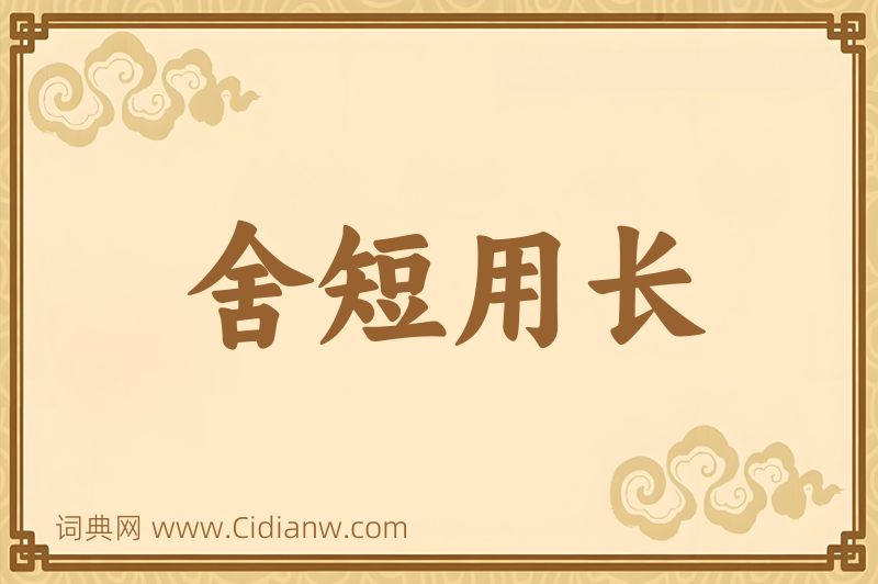 成语舍短用长图片