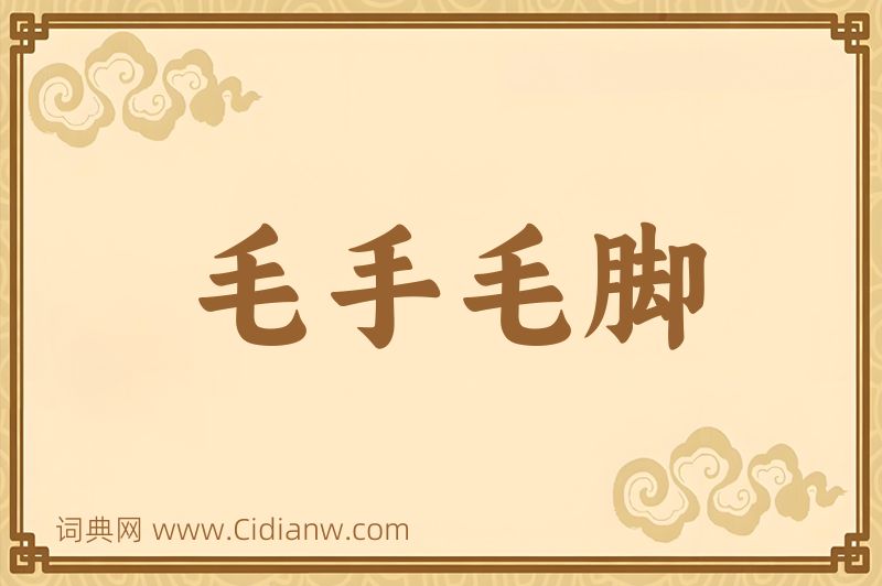 成语毛手毛脚图片