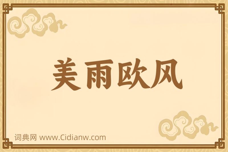 成语美雨欧风图片
