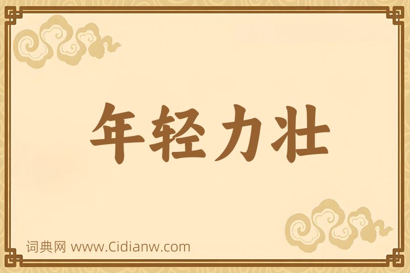 成语年轻力壮图片