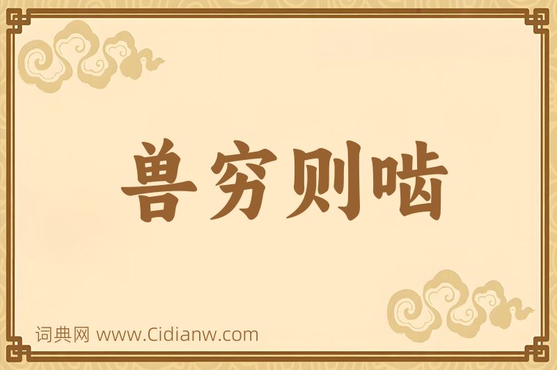 成语兽穷则啮图片