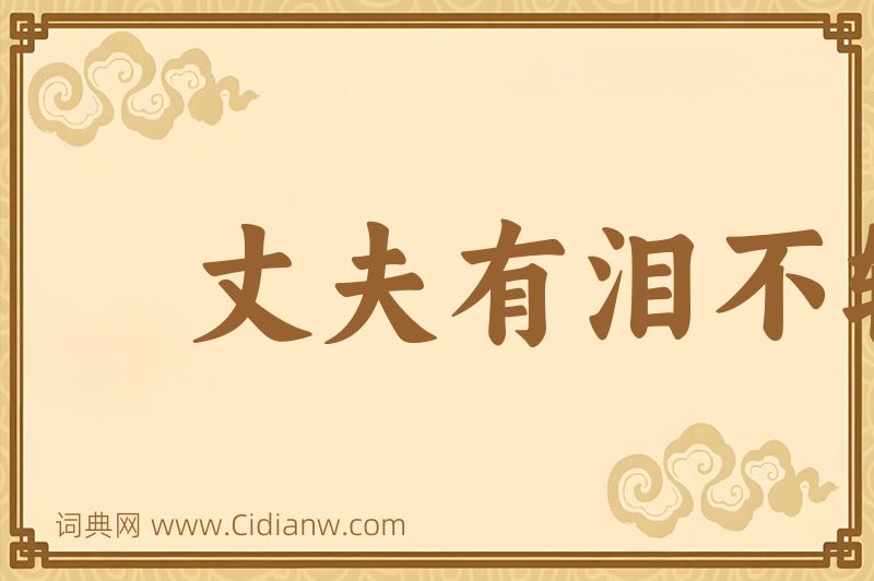 成语丈夫有泪不轻弹图片