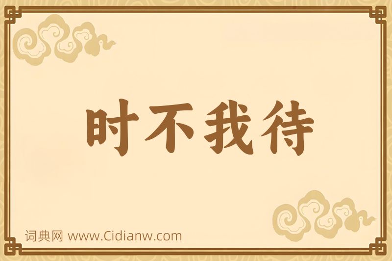 成语时不我待图片