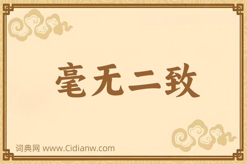 成语毫无二致图片