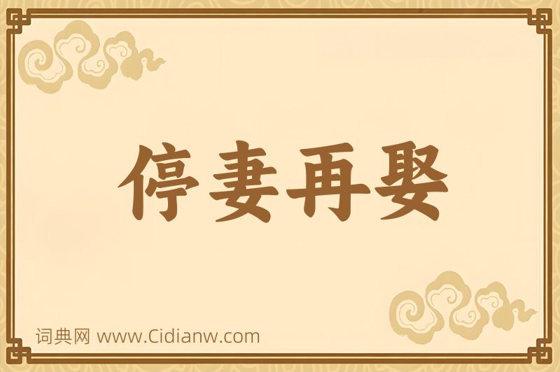 成语停妻再娶图片