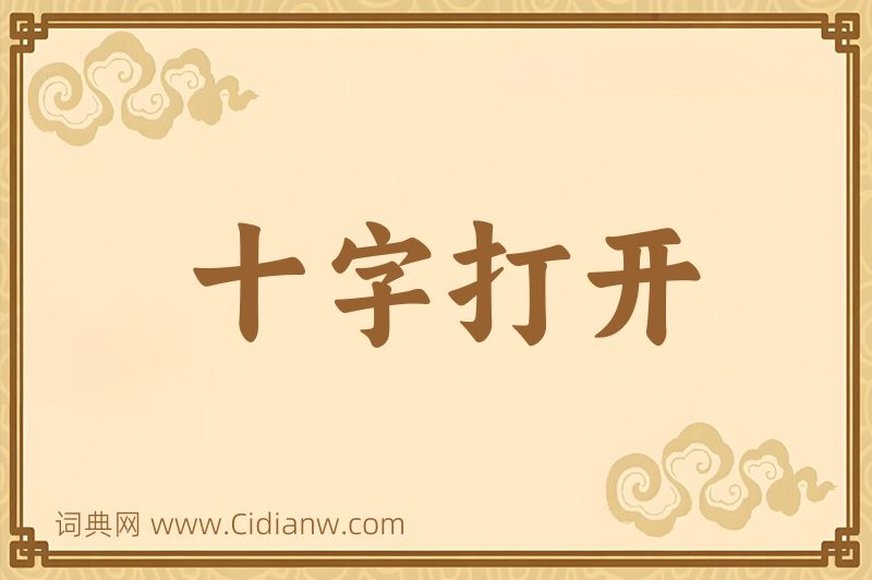成语十字打开图片