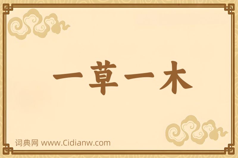 成语一草一木图片