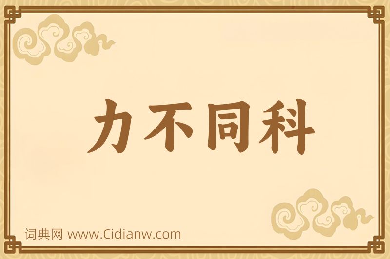 成语力不同科图片