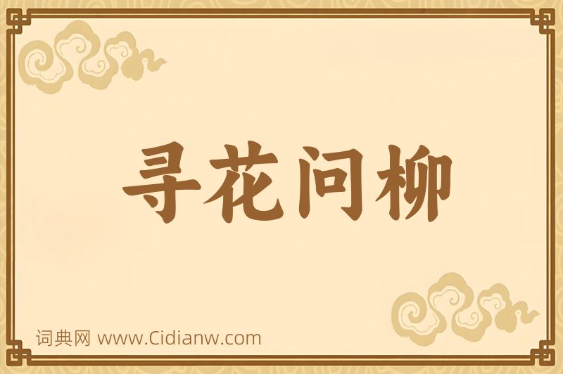 成语寻花问柳图片