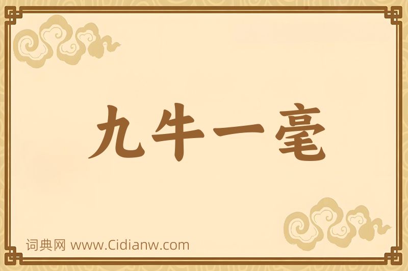 成语九牛一毫图片
