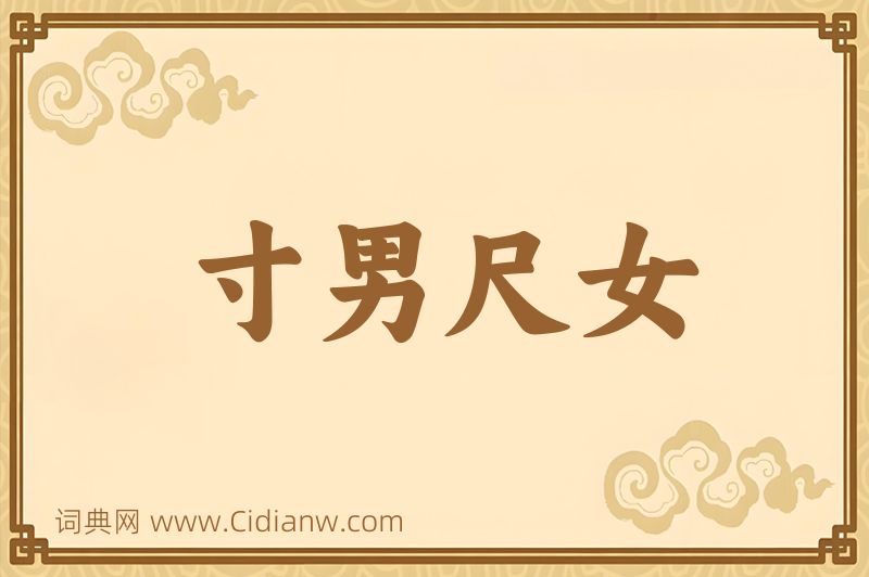 成语寸男尺女图片