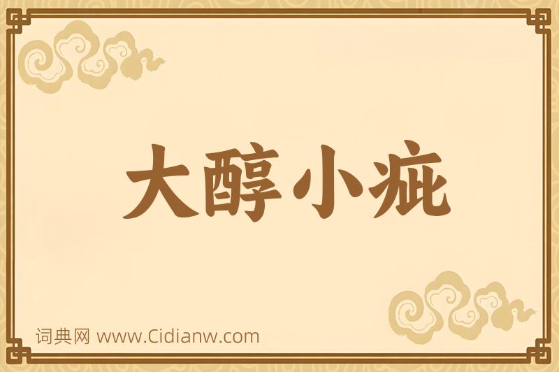 成语大醇小疵图片