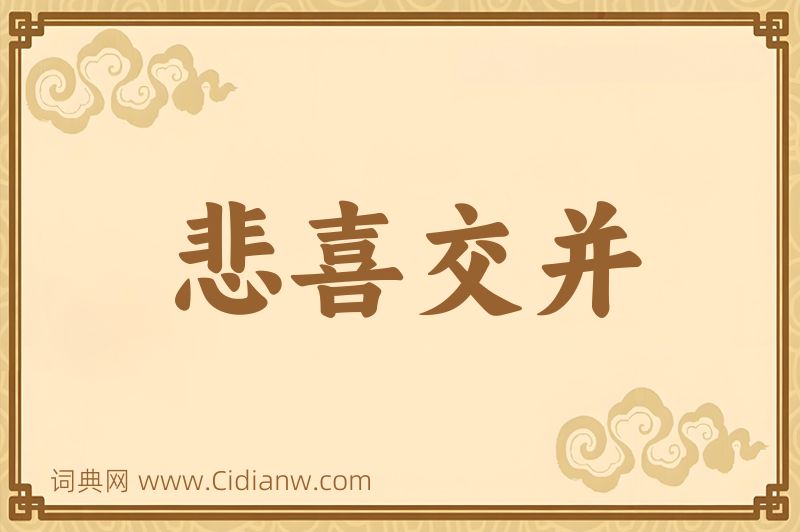 成语悲喜交并图片