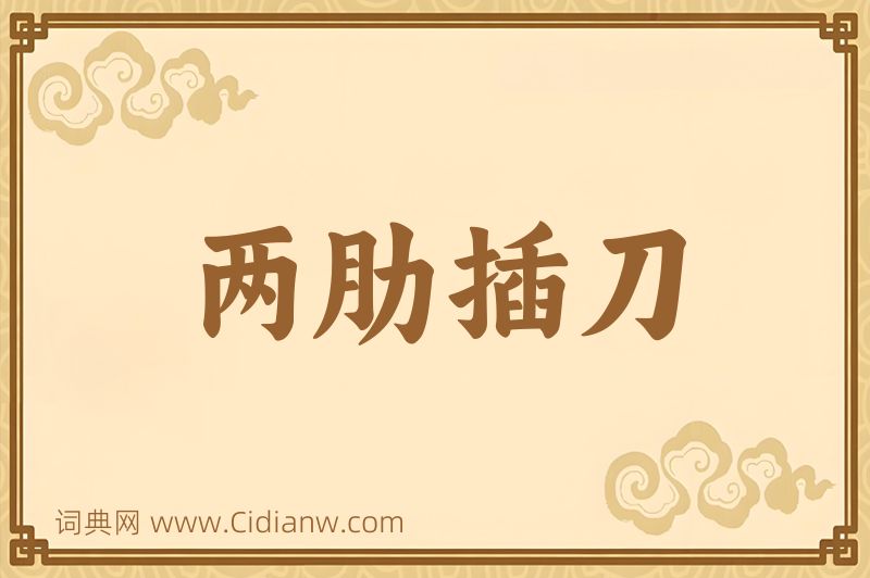 成语两肋插刀图片