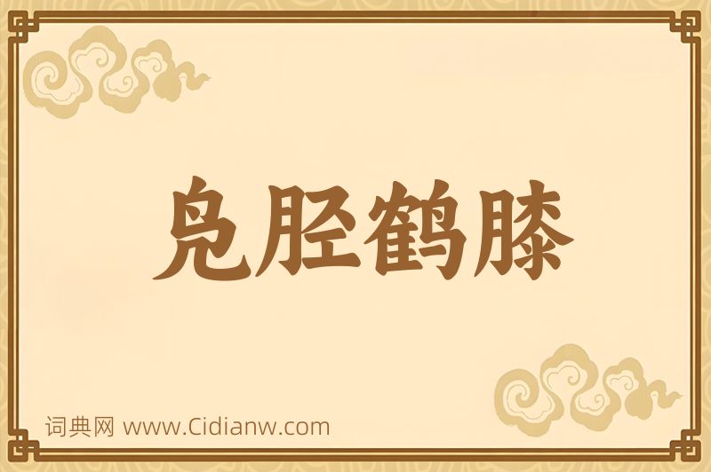 成语凫胫鹤膝图片