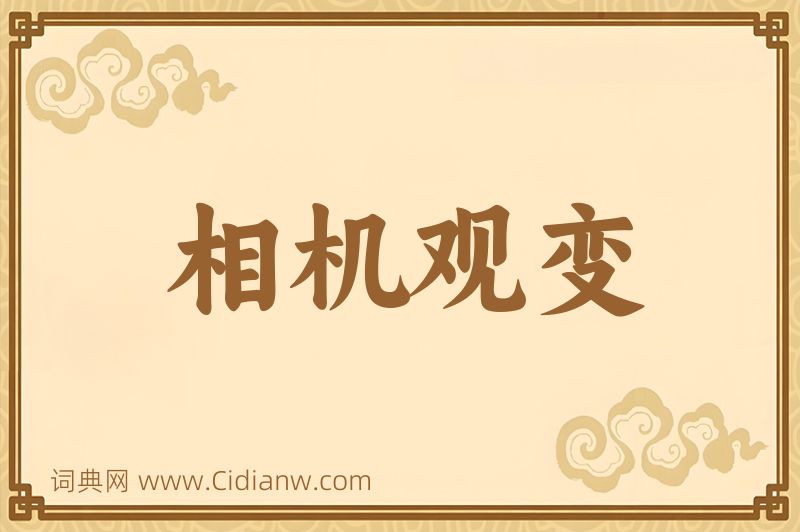 成语相机观变图片