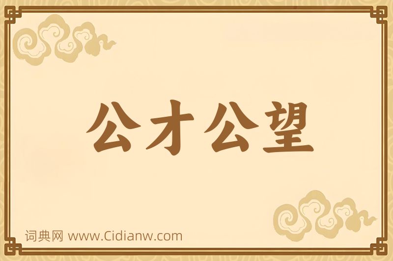 成语公才公望图片