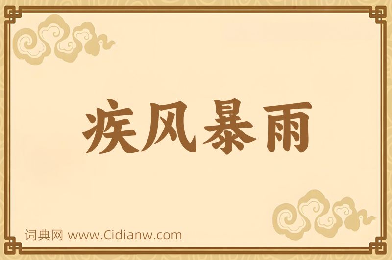 成语疾风暴雨图片