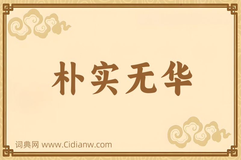 成语朴实无华图片