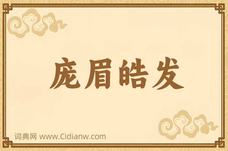 成语庞眉皓发图片