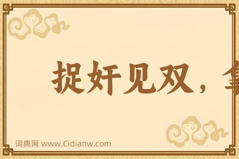 成语捉奸见双，拿贼要赃图片