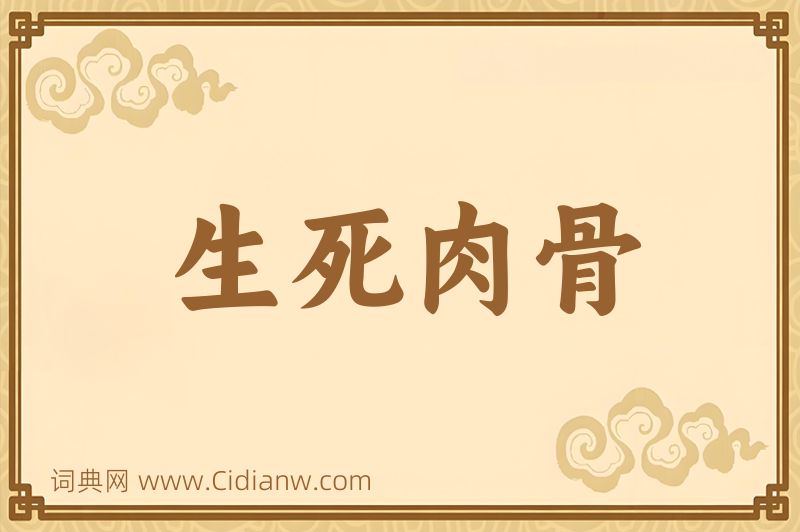 成语生死肉骨图片
