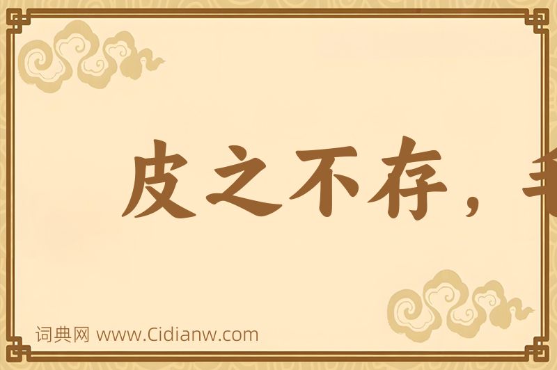 成语皮之不存，毛将焉附图片