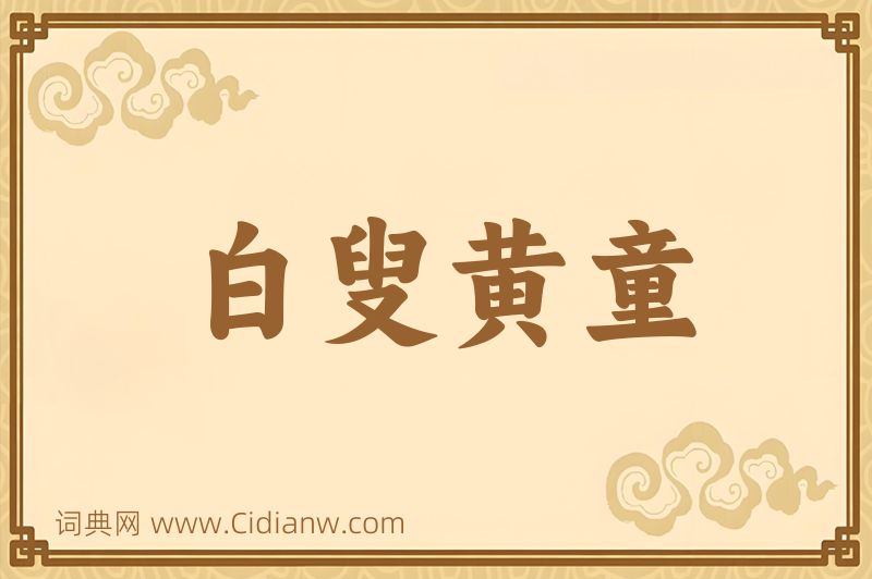 成语白叟黄童图片