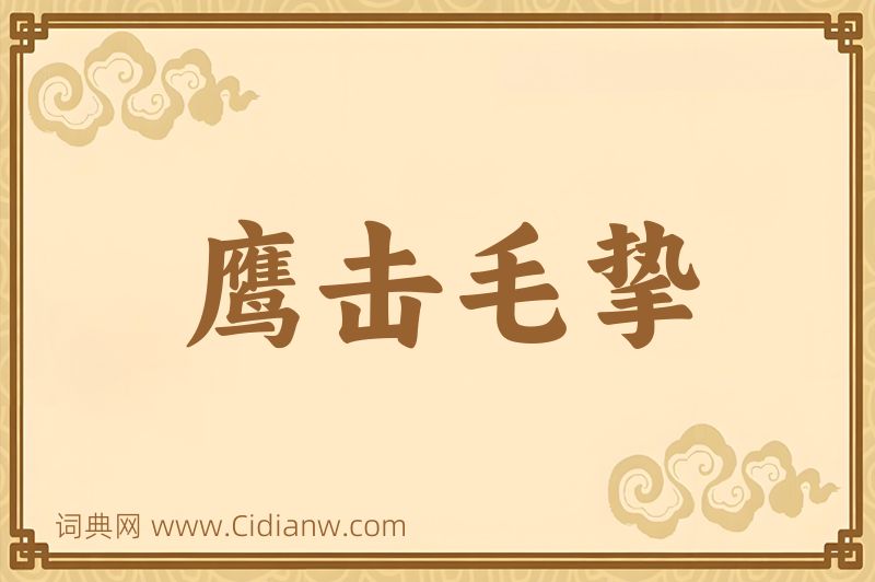 成语鹰击毛挚图片