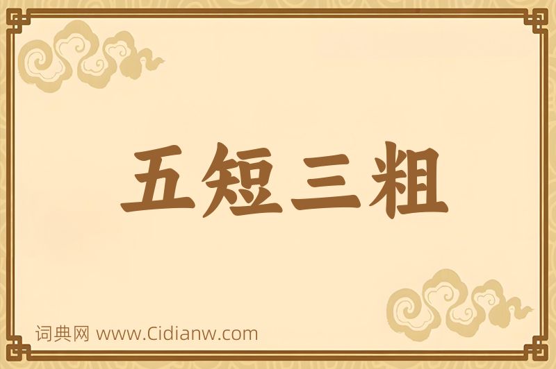 成语五短三粗图片