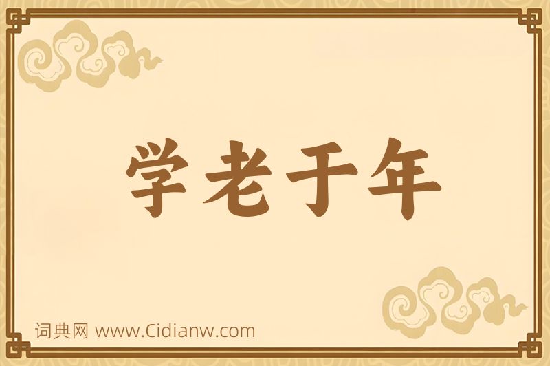 成语学老于年图片